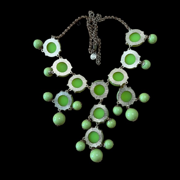 J. Crew Bubble Long Necklace Bib Y2K - Picture 3 of 5